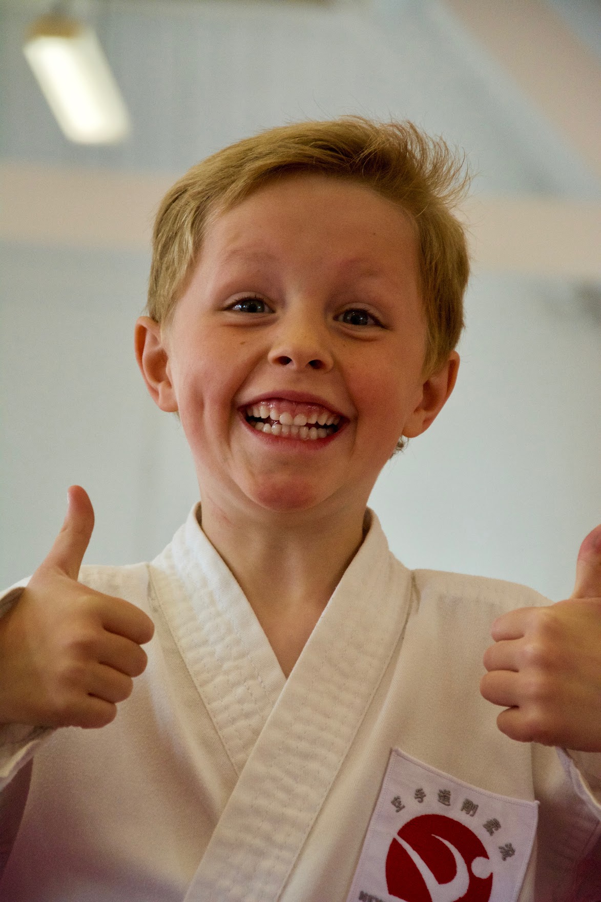 A student at Newcastle Goju-Ryu Karate Academy