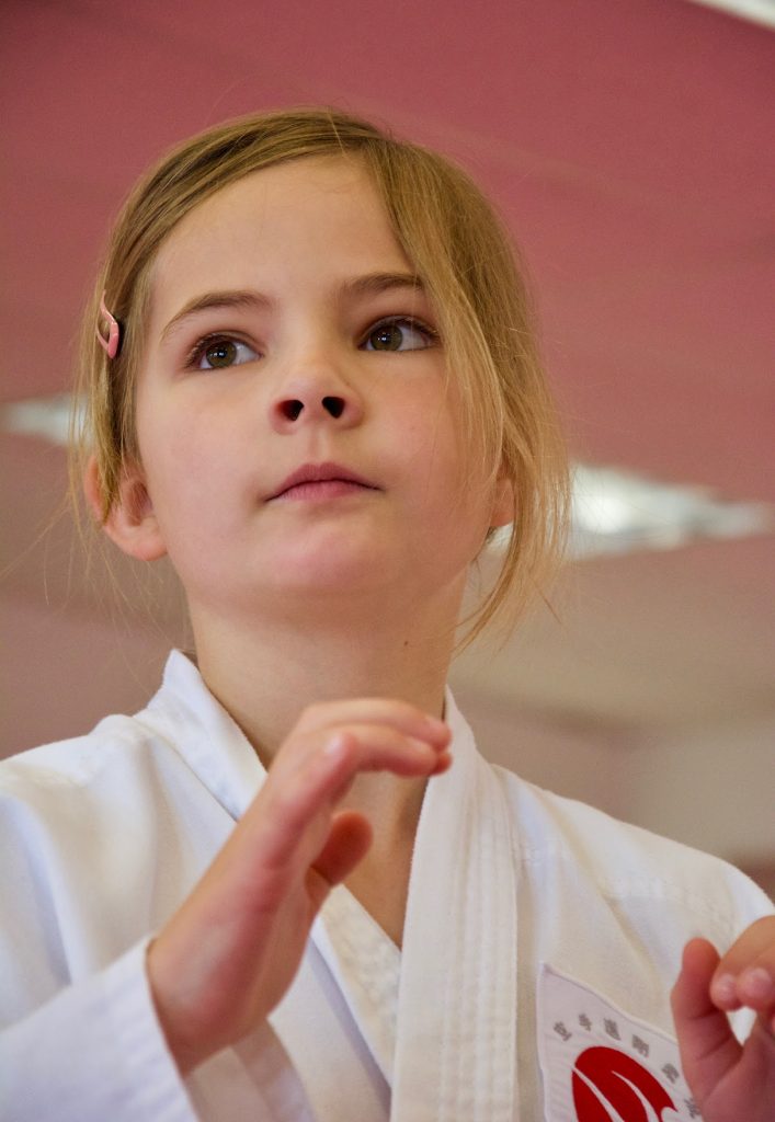 A young student at Newcastle Goju-Ryu Karate Academy