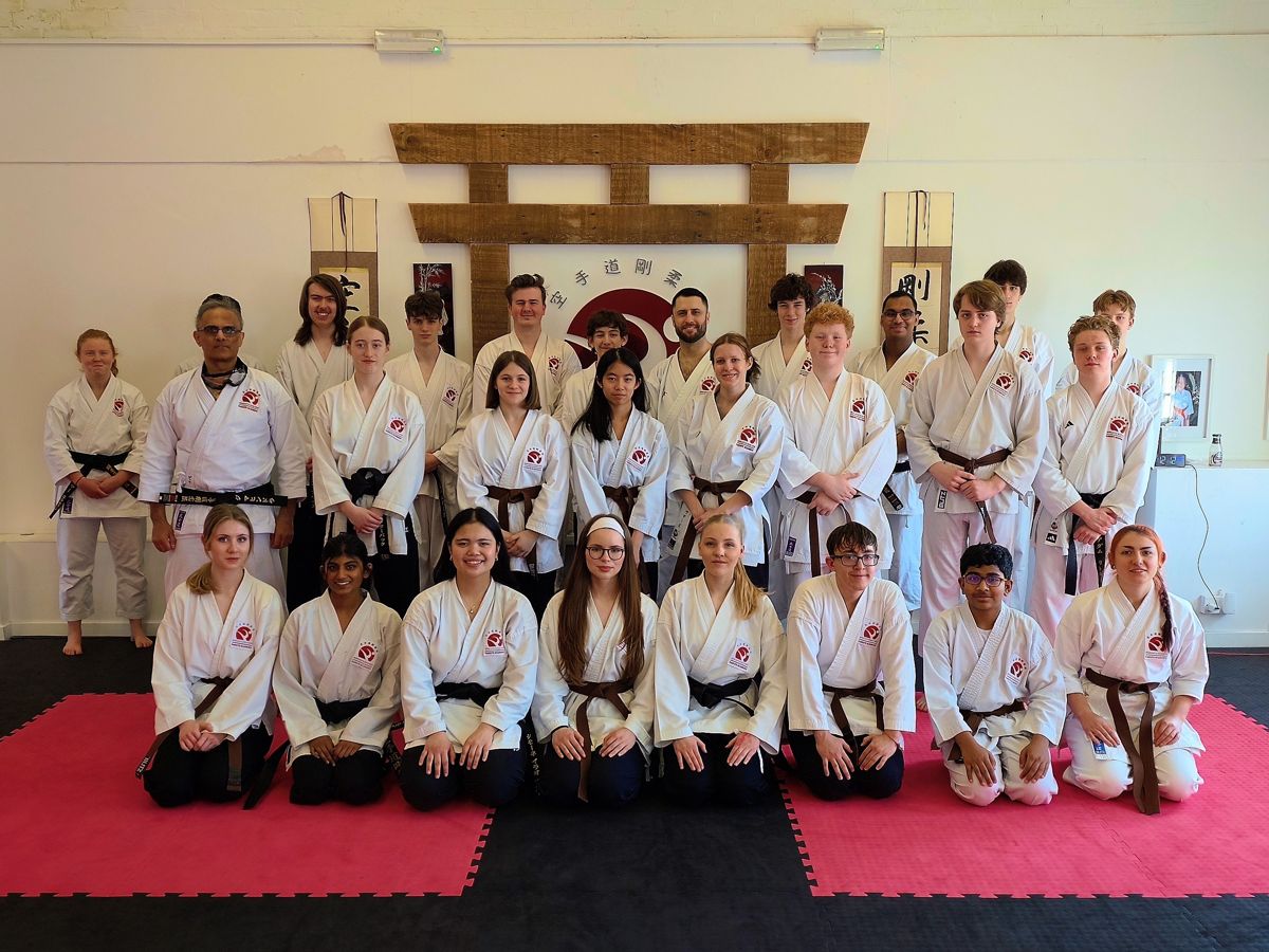 Newcastle Goju-Ryu Karate Academy members at the dojo