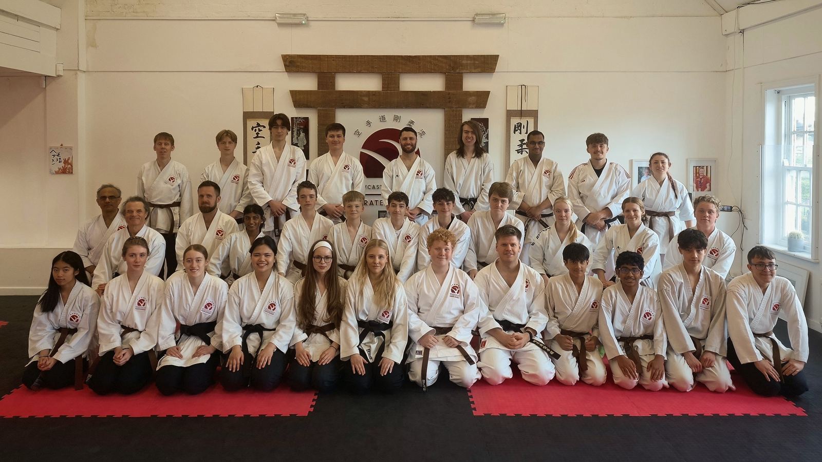 Newcastle Goju-Ryu Karate Academy instructors and students